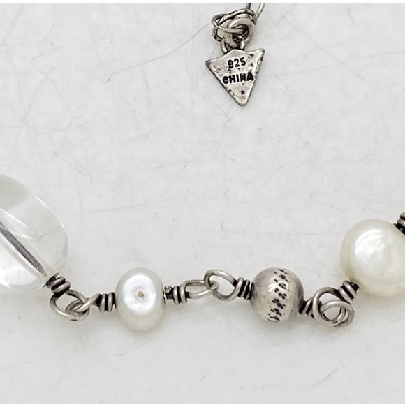 Silpada .925 stamped Rare Vintage Sterling Silver silver pearl, crystal … - Picture 11 of 14